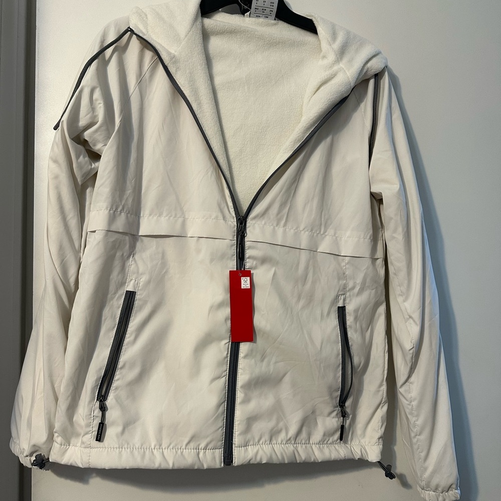 New Balance White Fleece Jacket